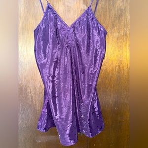 La Senza vintage camisole lingerie slip dress purple with Cupid and stars print